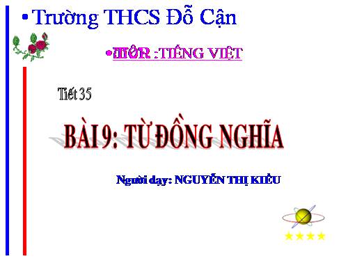 Bài 9. Từ đồng nghĩa