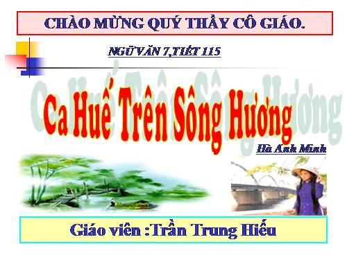 Bài 28. Ca Huế trên sông Hương