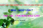 Bài 30. Văn bản báo cáo
