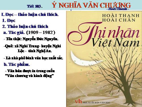 Bài 24. Ý nghĩa văn chương