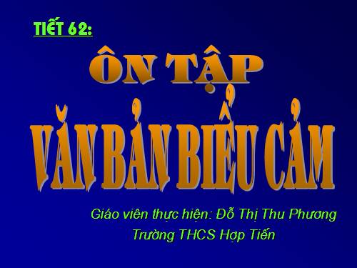 Bài 14. Ôn tập văn bản biểu cảm