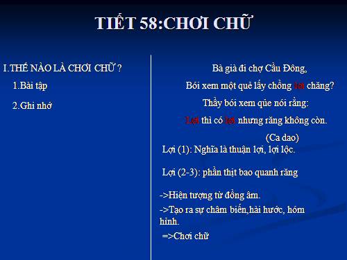 Bài 14. Chơi chữ