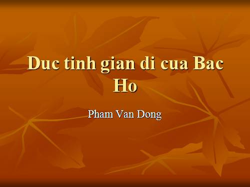 Bài 23. Đức tính giản dị của Bác Hồ