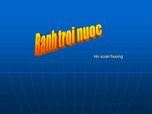 Bài 7. Bánh trôi nước