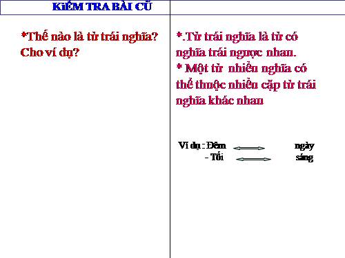 Bài 11. Từ đồng âm