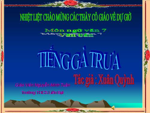 Bài 13. Tiếng gà trưa