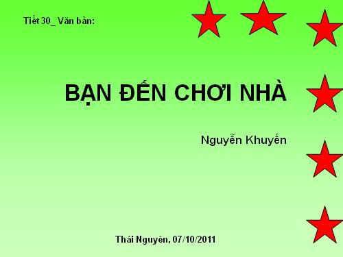 Bài 8. Bạn đến chơi nhà