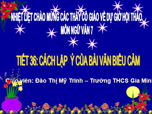 Bài 9. Cách lập ý của bài văn biểu cảm