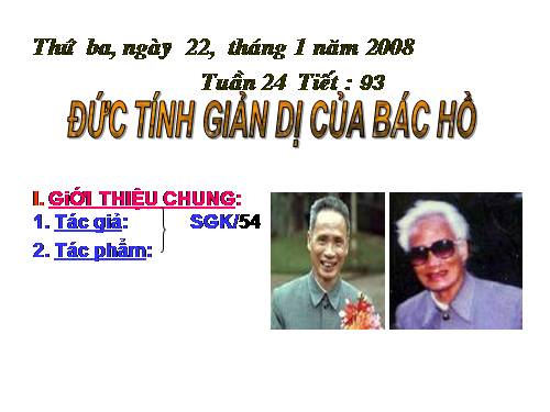 Bài 23. Đức tính giản dị của Bác Hồ