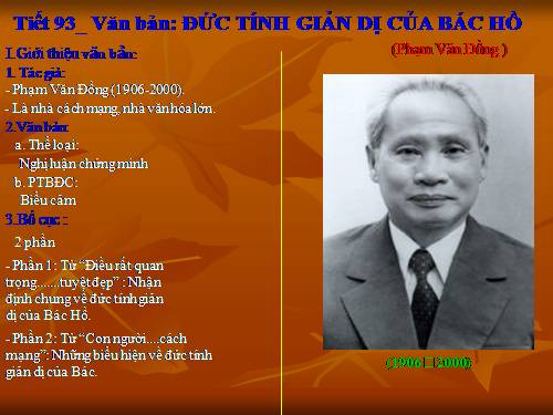 Bài 23. Đức tính giản dị của Bác Hồ