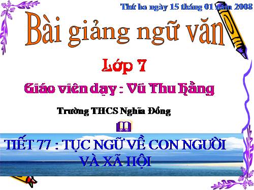 Bài 19. Tục ngữ về con người và xã hội