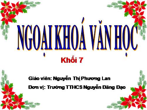 Ngoại khóa văn học 7