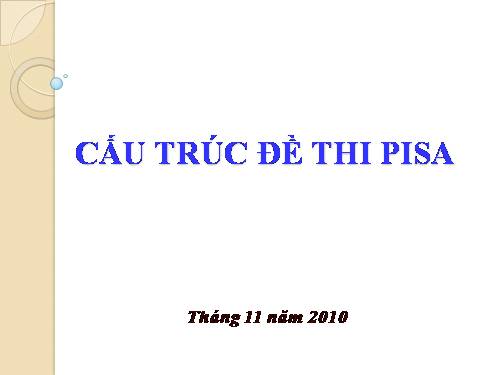 Đề trhi PiSa