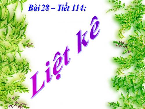 Bài 28. Liệt kê