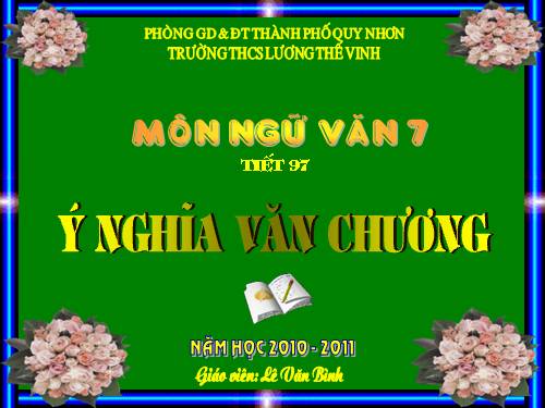 Bài 24. Ý nghĩa văn chương