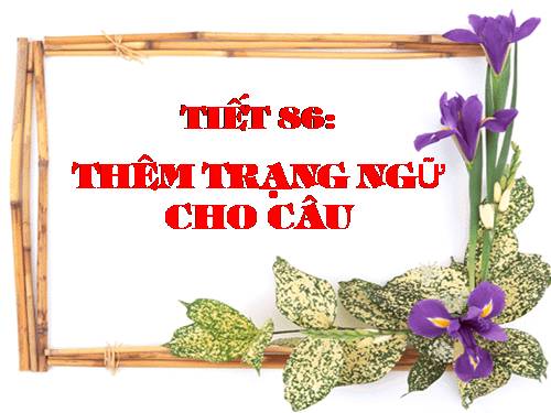 Bài 21. Thêm trạng ngữ cho câu