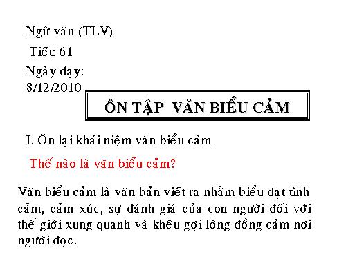 Bài 14. Ôn tập văn bản biểu cảm
