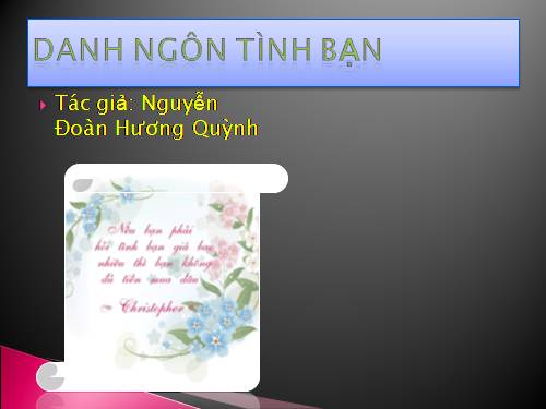 Danh ngôn tình bạn