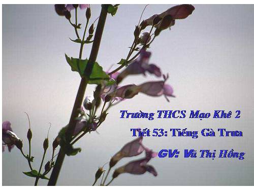 Bài 13. Tiếng gà trưa