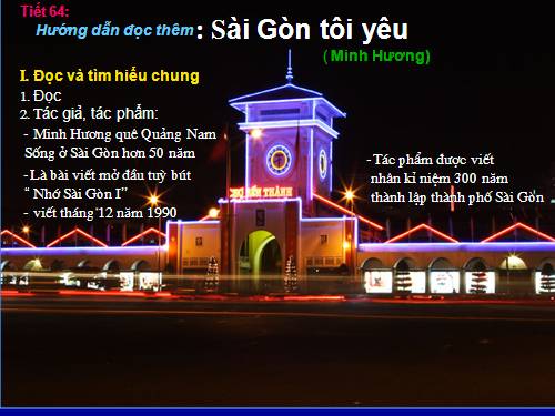 Bài 15. Sài Gòn tôi yêu