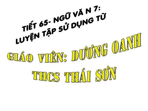 Bài 15. Luyện tập sử dụng từ