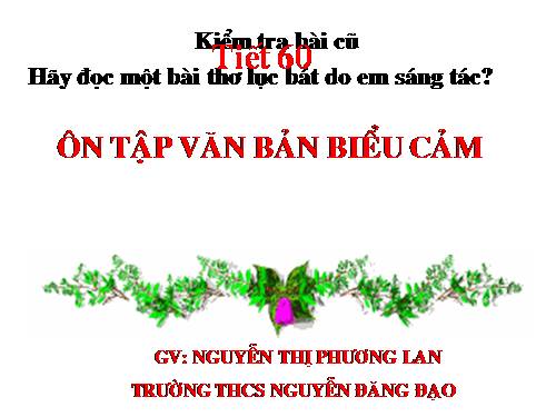 Bài 14. Ôn tập văn bản biểu cảm