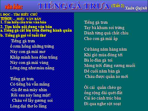 Bài 13. Tiếng gà trưa