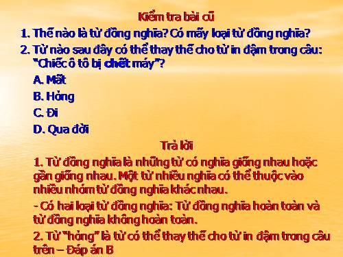 Bài 10. Từ trái nghĩa