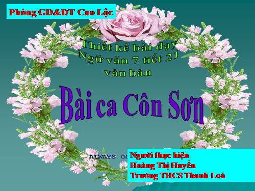 Bài 6. Bài ca Côn Sơn