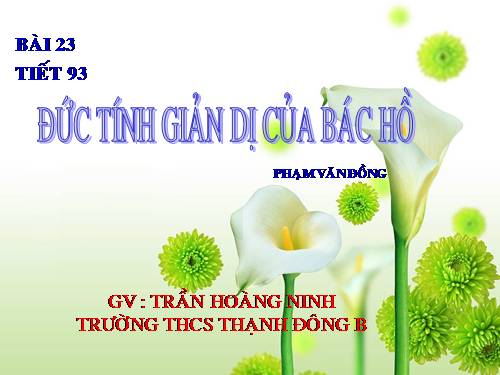 Bài 23. Đức tính giản dị của Bác Hồ