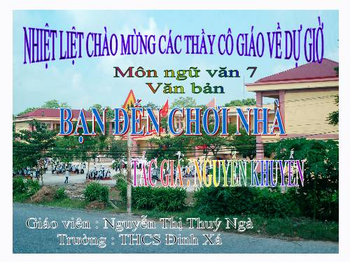 Bài 8. Bạn đến chơi nhà