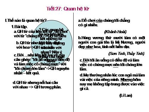 Bài 7. Quan hệ từ