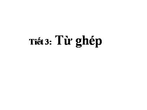 Bài 1. Từ ghép