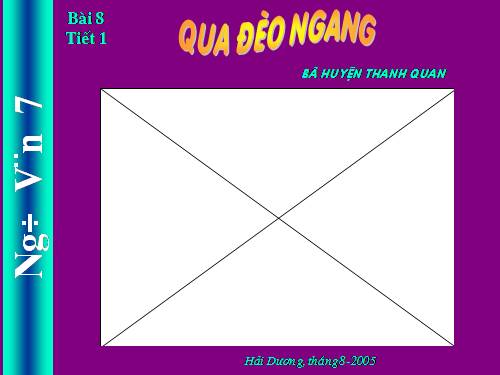 Bài 8. Qua Đèo Ngang