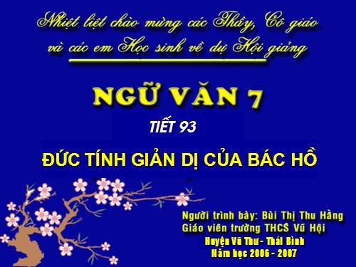 Bài 23. Đức tính giản dị của Bác Hồ