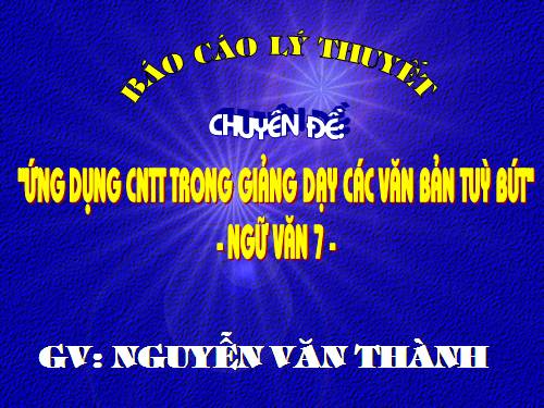 Lí thuyết chuyên đề Văn (Một thứ ... Cốm) (BE)