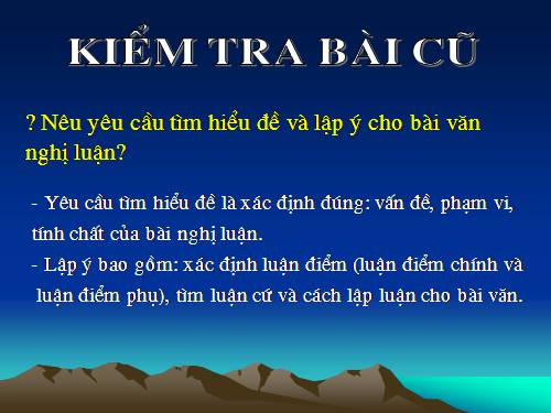 Bài 20. Bố cục và phương pháp lập luận trong bài văn nghị luận