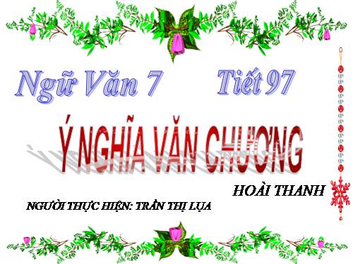 Bài 24. Ý nghĩa văn chương