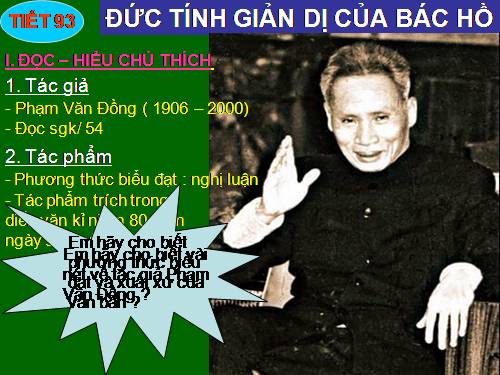 Bài 23. Đức tính giản dị của Bác Hồ