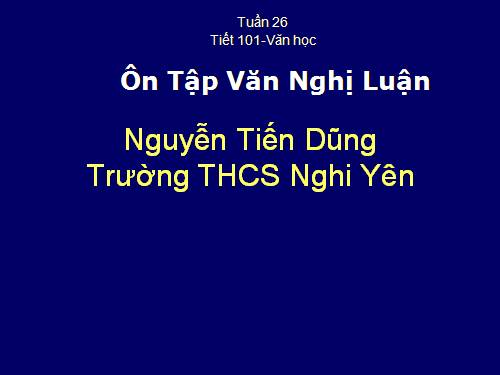 Bài 25. Ôn tập văn nghị luận