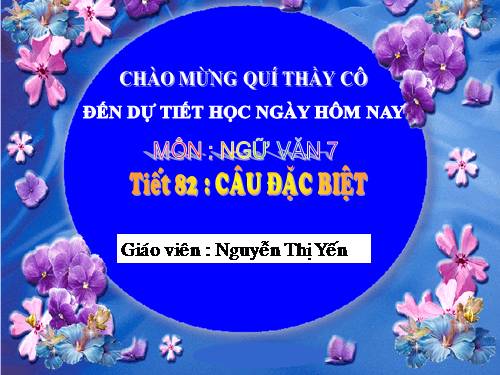 Bài 20. Câu đặc biệt