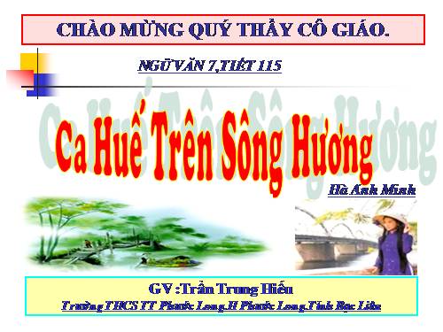 Bài 28. Ca Huế trên sông Hương