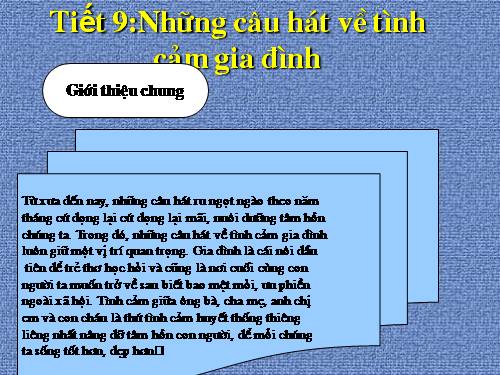 Bài 3. Ca dao, dân ca. Những câu hát về tình cảm gia đình