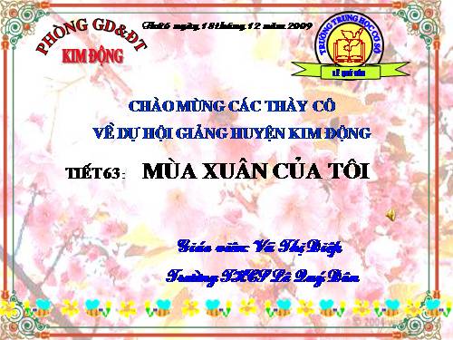 Bài 15. Mùa xuân của tôi