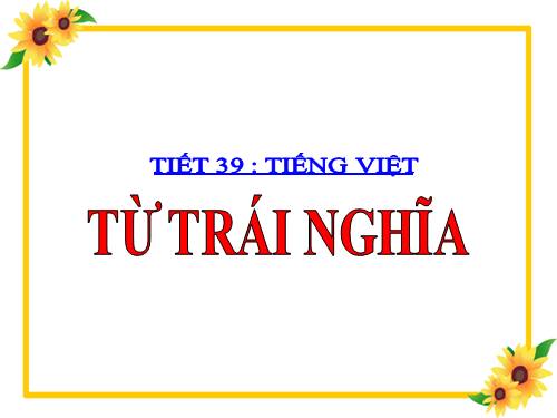 Bài 10. Từ trái nghĩa