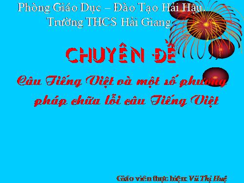 chuyen de chua loi cau