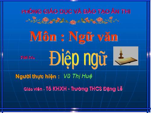 Bài 13. Điệp ngữ