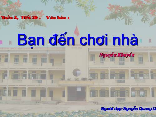 Bài 8. Bạn đến chơi nhà