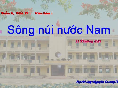 Bài 5. Sông núi nước Nam (Nam quốc sơn hà)