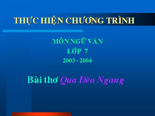 Bài 8. Qua Đèo Ngang